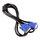 Кабель VGA-VGA 15 м, чорний, для підключення монітора та проектора з надійним екраном, фото 3