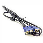 Кабель VGA-VGA 15 м, чорний, для підключення монітора та проектора з надійним екраном, фото 9