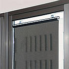 Рулонна сонцезахисна шторка 125×58 см чорна для пластикових вікон та захисту від сонця, фото 5