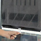 Рулонна сонцезахисна шторка 125×58 см чорна для пластикових вікон та захисту від сонця, фото 10