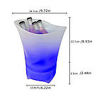 Відро для льоду Bucket Light 20, що світиться з Bluetooth і LED підсвічуванням, стильне рішення для вечірок, фото 6