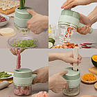 Міні-подрібнювач AD009 акумуляторний електрична овочерізка для кухні та приготування їжі, фото 4