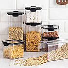 Набір ємностей для зберігання сипучих продуктів 5 шт. пластикові контейнери з кришками для кухні, фото 9