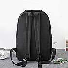 Шкільний набір 4в1 42x30x12 см чорний рюкзак, сумка, клатч та пенал практичний комплект для учнів, фото 5