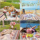 Водонепроникний килимок для пікніка 150х100см універсальне покривало для відпочинку на природі та пляжі, фото 7