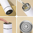 Розумна термос-пляшка з LED-дисплеєм температури для гарячих та холодних напоїв, фото 5