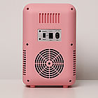 Автохолодильник 4л рожевий з дзеркалом та LED підсвічуванням компактний для автомобіля та подорожей, фото 4