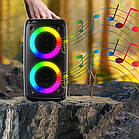 Бездротова портативна колонка KTS-1265 з Bluetooth та LED підсвічуванням для музики вдома та на вулиці, фото 2