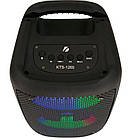 Бездротова портативна колонка KTS-1265 з Bluetooth та LED підсвічуванням для музики вдома та на вулиці, фото 3