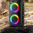 Бездротова портативна колонка KTS-1265 з Bluetooth та LED підсвічуванням для музики вдома та на вулиці, фото 6