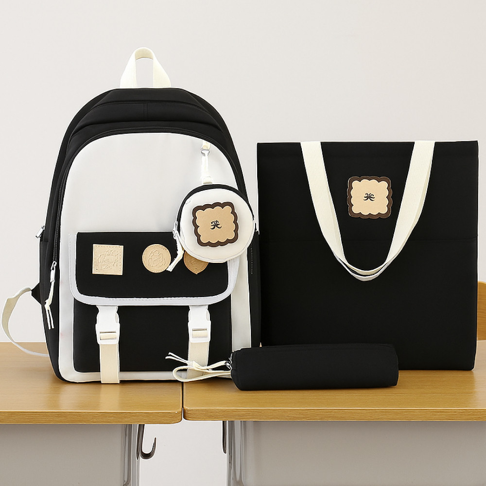 Шкільний набір 4в1 40x28x13 см рюкзак, сумка, клатч та пенал зручний комплект для учнів, фото 1