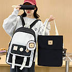 Шкільний набір 4в1 40x28x13 см рюкзак, сумка, клатч та пенал зручний комплект для учнів, фото 3