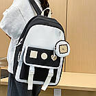 Шкільний набір 4в1 40x28x13 см рюкзак, сумка, клатч та пенал зручний комплект для учнів, фото 4