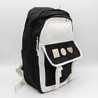 Шкільний набір 4в1 40x28x13 см рюкзак, сумка, клатч та пенал зручний комплект для учнів, фото 7