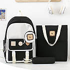 Шкільний набір 4в1 40x28x13 см рюкзак, сумка, клатч та пенал зручний комплект для учнів, фото 10