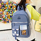 Шкільний набір 4в1 45x32x14 см рюкзак, сумка, клатч та пенал стильний комплект для повсякденного використання, фото 2