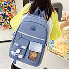 Шкільний набір 4в1 45x32x14 см рюкзак, сумка, клатч та пенал стильний комплект для повсякденного використання, фото 4