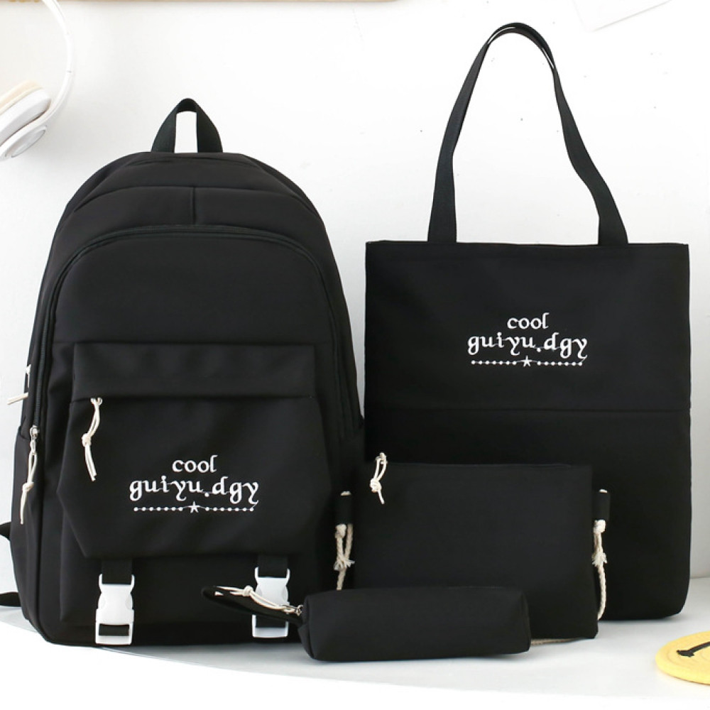 Шкільний набір 4в1 43x31x14 см рюкзак, сумка, клатч та пенал стильний комплект для школярів, фото 1