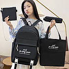 Шкільний набір 4в1 43x31x14 см рюкзак, сумка, клатч та пенал стильний комплект для школярів, фото 10