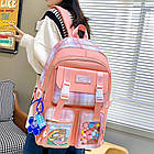 Шкільний набір 5в1 43x30x14 см рюкзак, сумка, клатч та пенал практичний комплект для учнів, фото 2