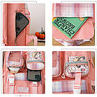 Шкільний набір 5в1 43x30x14 см рюкзак, сумка, клатч та пенал практичний комплект для учнів, фото 10