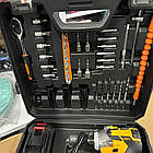 Акумуляторний гайковерт з набором інструментів та двома АКБ ударний потужний для ремонту та сервісу, фото 6