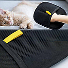 Двостороння рукавичка PetGroom Pro 24×16 см для вичісування вовни свійських тварин, фото 4