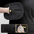 Двостороння рукавичка PetGroom Pro 24×16 см для вичісування вовни свійських тварин, фото 6