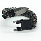 Браслет виживання з ножем із паракорду для туристів та походів, фото 5