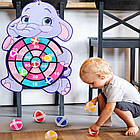 Дитячий дартс "Слоник" 43х30 см з липучками та 6 м'якими кульками для гри вдома, фото 6