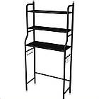 Полиця стелаж LAUNDRY RACK TW-106 чорний до 20 кг над пральною машинкою зручне зберігання у ванній кімнаті, фото 3