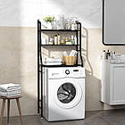 Полиця стелаж LAUNDRY RACK TW-106 чорний до 20 кг над пральною машинкою зручне зберігання у ванній кімнаті, фото 5