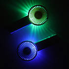 Ручний акумуляторний вентилятор USB з підсвічуванням для дому та офісу, фото 5