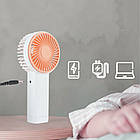 Ручний акумуляторний вентилятор USB з підсвічуванням для дому та офісу, фото 7