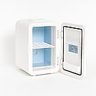 Автохолодильник 4л білий з дзеркалом та LED підсвічуванням компактний електричний для автомобіля та будинку, фото 4
