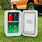 Автохолодильник 4л білий з дзеркалом та LED підсвічуванням компактний електричний для автомобіля та будинку, фото 6