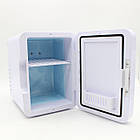 Автохолодильник 4л білий з дзеркалом та LED підсвічуванням компактний електричний для автомобіля та будинку, фото 8
