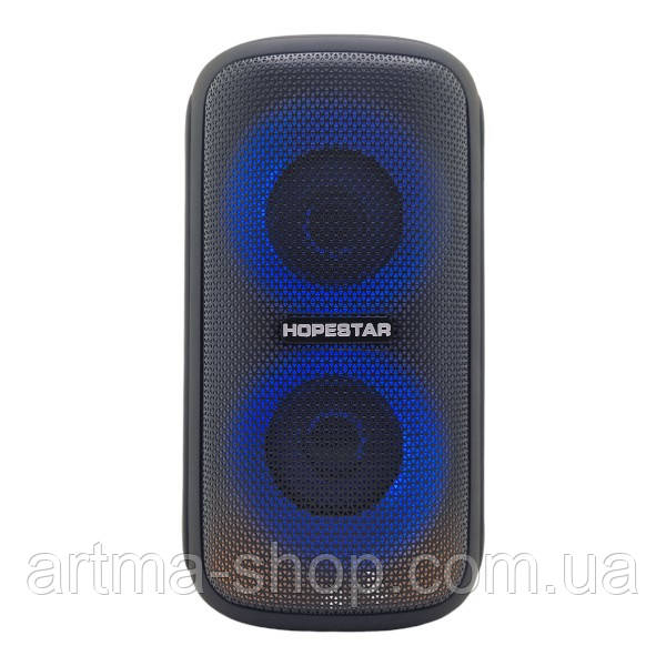 Портативна Bluetooth колонка Hopestar Party 110 mini з радіо, Потужність 16Вт, 11,3х11,3х19,5 см, чорна