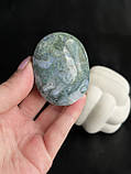 Кабошон овал моховий агат натуральний галтування камінь без оправи з натурального мохового агату, фото 3