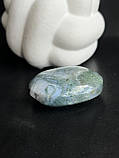 Кабошон овал моховий агат натуральний галтування камінь без оправи з натурального мохового агату, фото 2