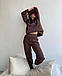 Жіночий базовий теплий осінній прогулянковий костюм двійка Найк кофта худий з капюшоном штани тринить на флісі, фото 7