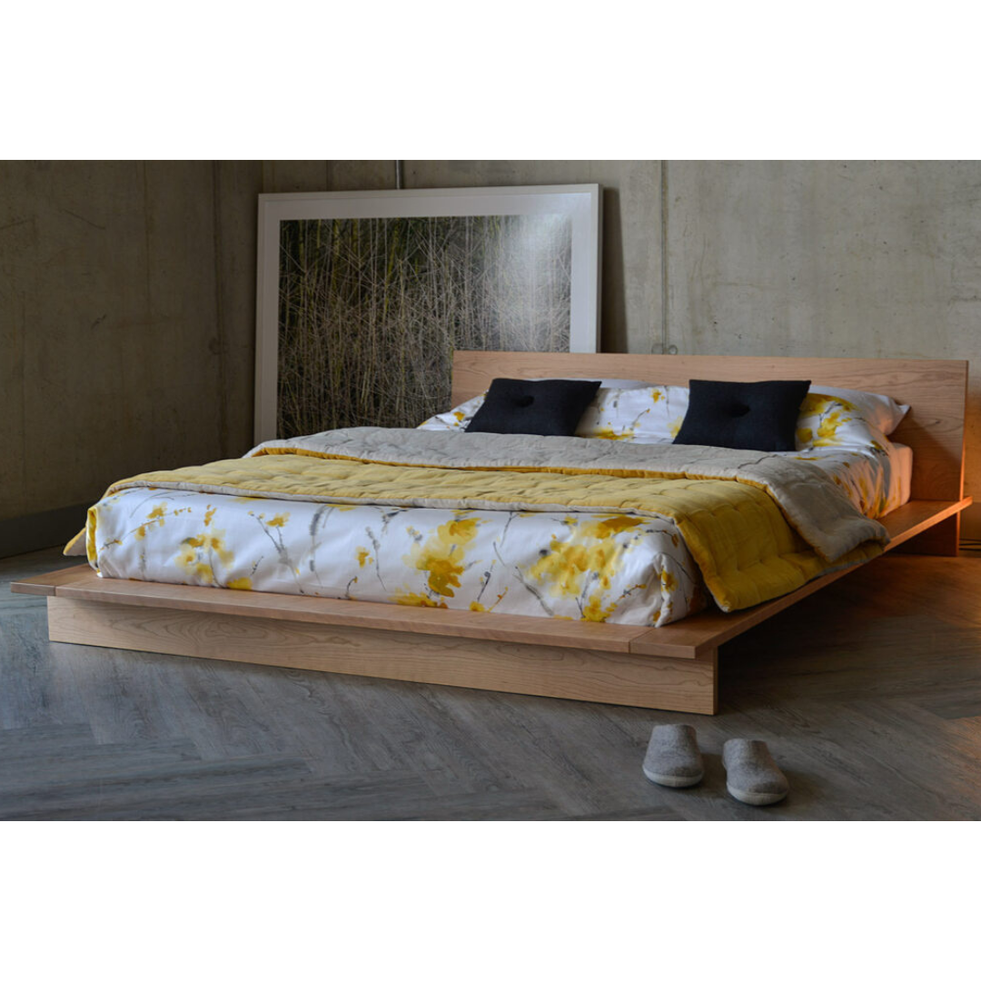 Ліжко двоспальне "Роса" з натурального дерева для готелів, фото 1