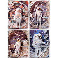 Мініблокнот для дітей і дорослих, А7, на липучці, 7,5×10,5 см, м'яка обкладинка, лінійка, компактний і