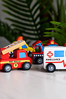 Дитячі дерев'яні машинки різні види 12шт/уп