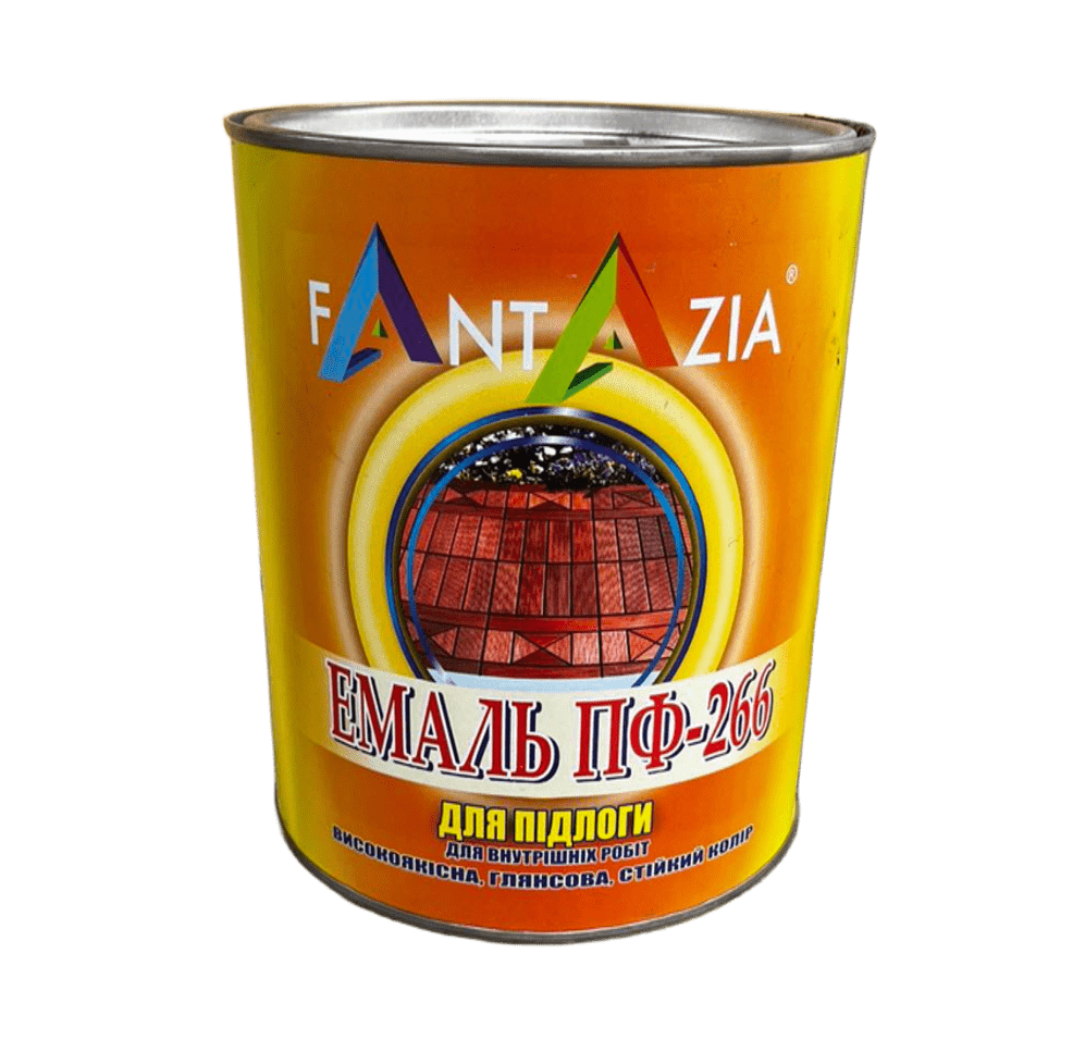 Емаль ПФ-266 для підлоги жовто-коричнева Fantazia 0,85 кг, фото 1