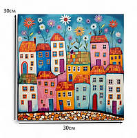 Мила дитяча картина Декор на стіну в дитячу кімнату для дівчинки або хлопчика Друк на полотні 30х30см, фото 2