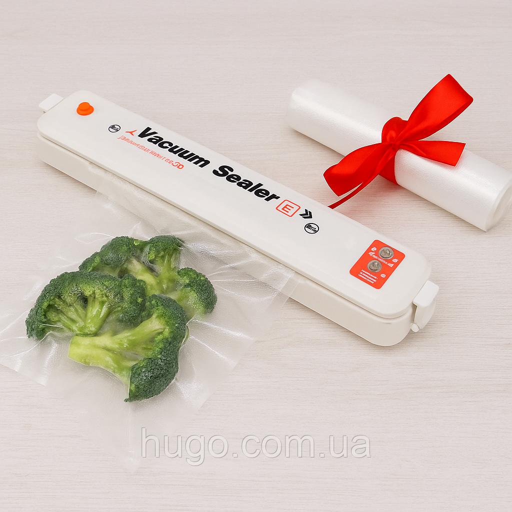 Вакуумний пакувальник для продуктів Vacuum Sealer + Подарунок Вакуумні пакети 5м×28см / Вакууматор, фото 1