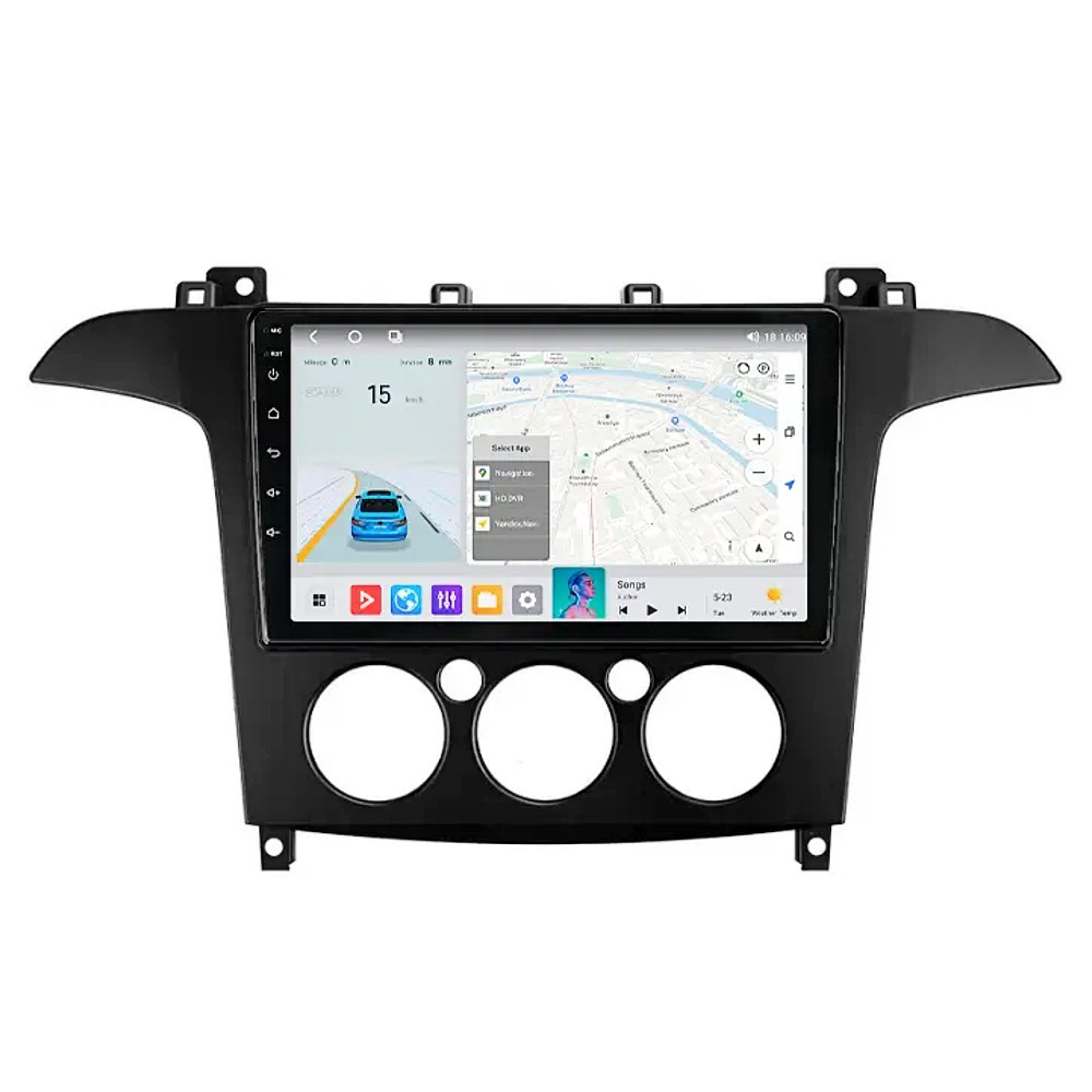 Штатна магнітола андроїд FORD S-Max 2007-09 9" Автомагнітола 2дин 2/32, штатний головний пристрій форд, фото 1