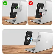 Тримач магнітний для мобільного телефону nа ноутбук Сірий, фото 3