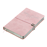 Щоденник датований BUROMAX 2026, ф.A6 VELOUR, рожевий, штуч. шкіра, фото 2